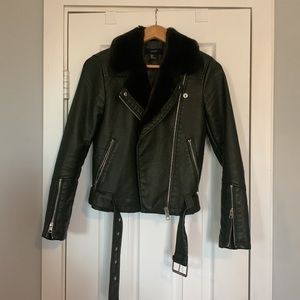 Faux Fur Moto Jacket